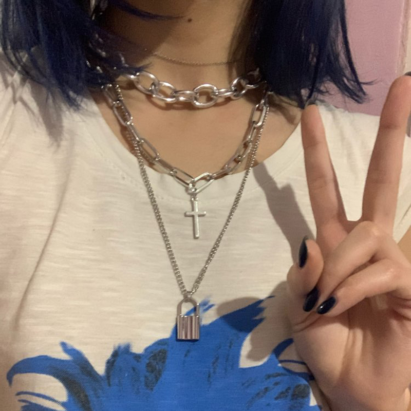 Katmanlı grunge estetik takı v - Men Accessories Neck Chain incelemesi ve fiyatı