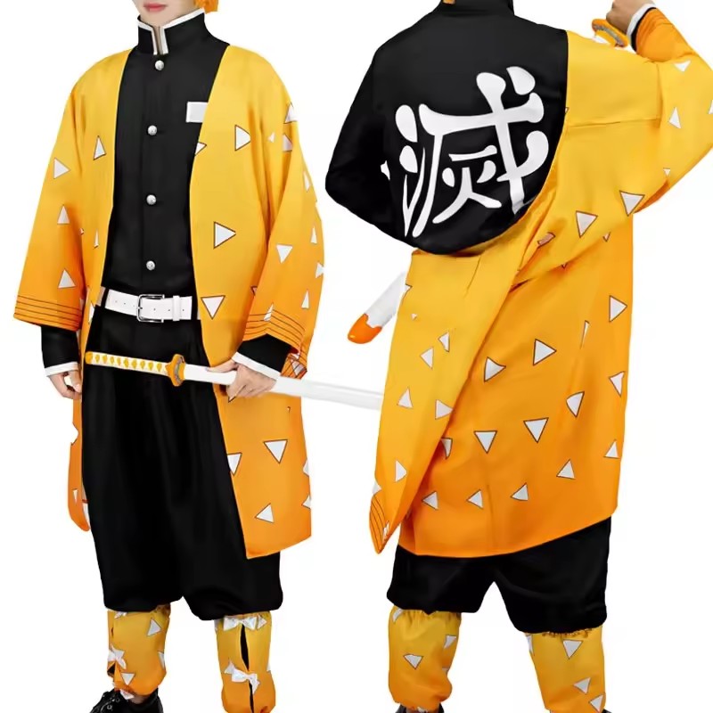 Anime Agatsuma Zenitsu Cosplay - Men'S Kimono Accessories incelemesi ve fiyatı