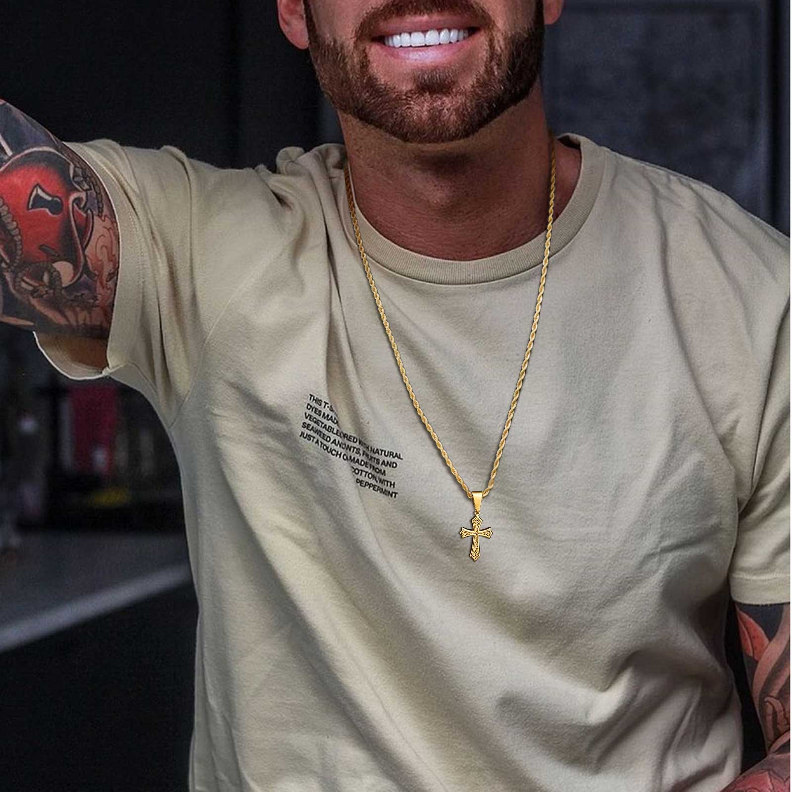Vnox Erkek Çapraz Kolye Paslan - Men Accessories Neck Chain incelemesi ve fiyatı